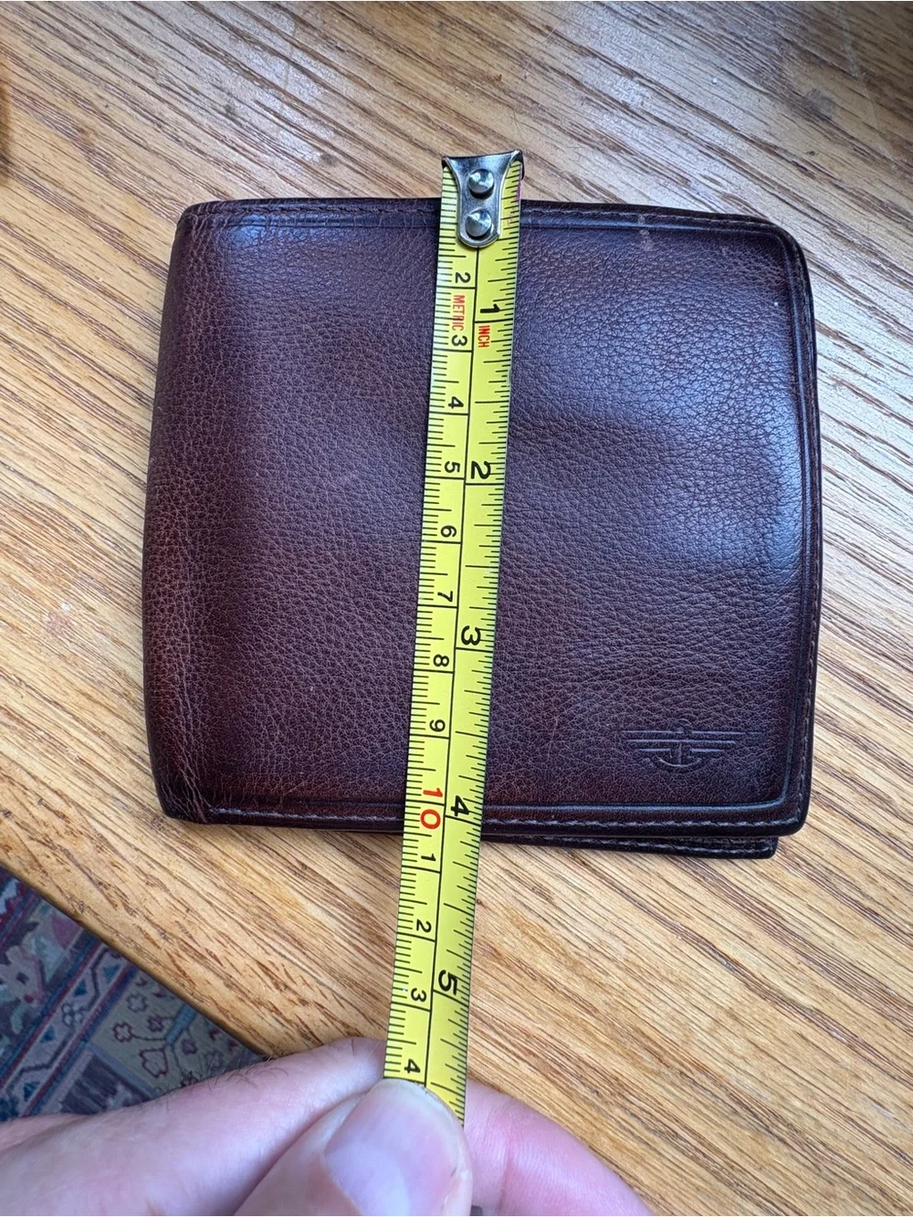 Brown Leather Men's Bi-Fold Wallet beautifully aged